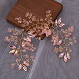 Rhinestone Leaves Headbands Bride Wedding Hair Jewelry