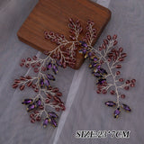 Rhinestone Leaves Headbands Bride Wedding Hair Jewelry