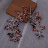 Rhinestone Leaves Headbands Bride Wedding Hair Jewelry