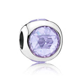 Purple Lavender Dewdrop Pink Green Glass Beads 925 Silver Jewelry