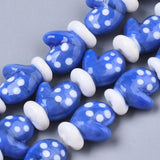 Red Green Christmas Gloves Lampwork Beads 25pcs/Strand