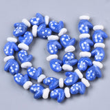 Red Green Christmas Gloves Lampwork Beads 25pcs/Strand