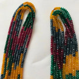3*4/2*3mm Rondelle Faceted Natural Stone Beads