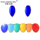 Red Single Teeth Grillz Set Y2k Hip Hop Dental Grills Party Gift