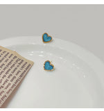 Resin Heart Earrings Small Studs Wedding Party Gift
