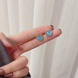 Resin Heart Earrings Small Studs Wedding Party Gift