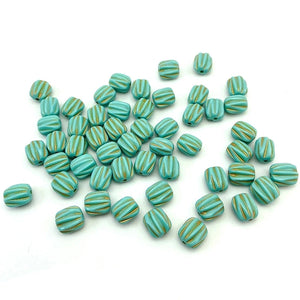 Blue Retro Acrylic Beads Jewelry Making Bracelet Necklace 14x18mm