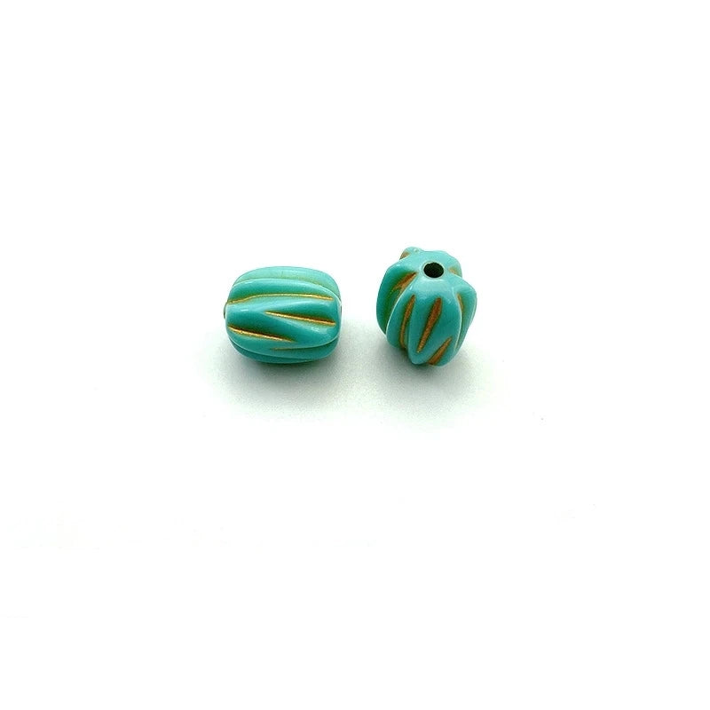 Blue Retro Acrylic Beads Jewelry Making Bracelet Necklace 14x18mm