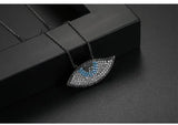 Rhinestone Luck Turkey Evil Eye Choker Pendant Necklace