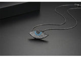 Rhinestone Luck Turkey Evil Eye Choker Pendant Necklace