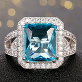 Cubic Zirconia Silver Ring Wedding Anniversary Gift