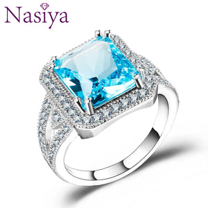 Cubic Zirconia Silver Ring Wedding Anniversary Gift