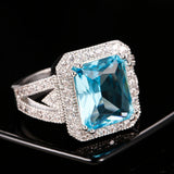 Cubic Zirconia Silver Ring Wedding Anniversary Gift