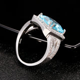 Cubic Zirconia Silver Ring Wedding Anniversary Gift