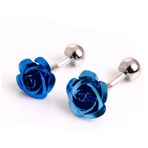 Rose Fancy Flower Cufflinks French Shirt Wedding Groom mens Shirt CuffLinks