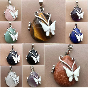Sand Tiger Eye Lapis Lazuli Crystal Aventurine Carnelian Pendant