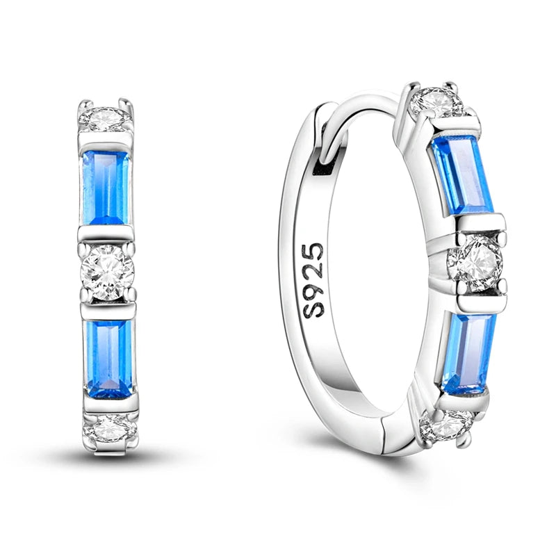 925 Silver Cubic Zircon Earrings for Women Wedding Party