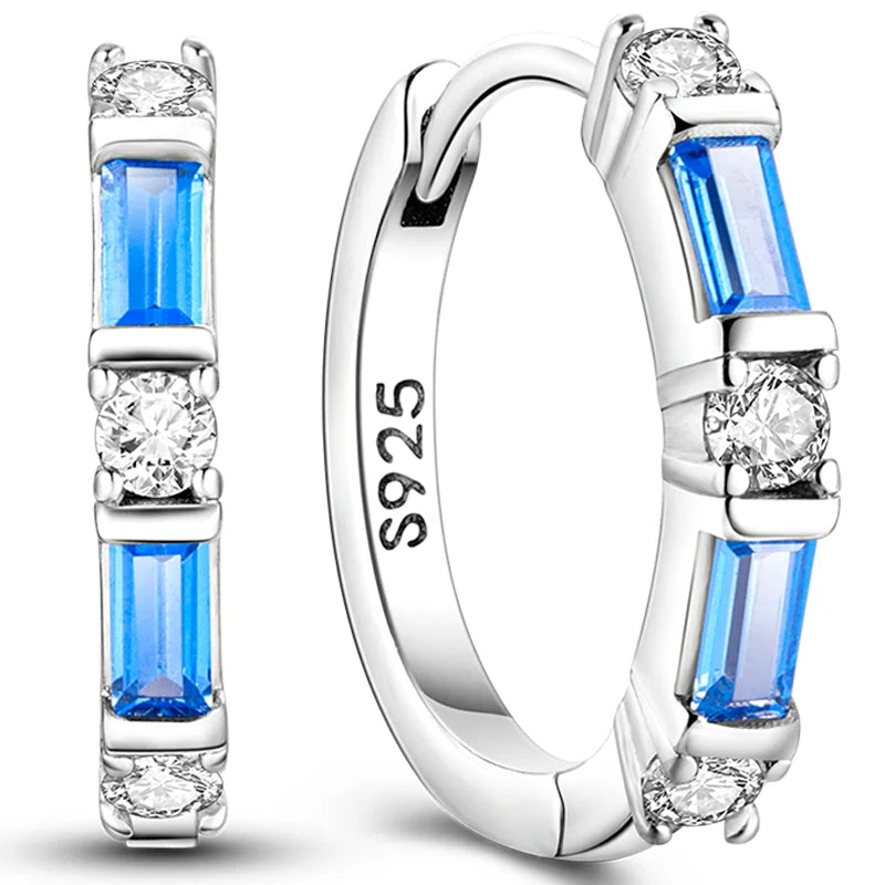 925 Silver Cubic Zircon Earrings for Women Wedding Engagement Party