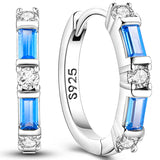 925 Silver Cubic Zircon Earrings for Women Wedding Engagement Party
