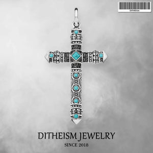 Skull Cross Pendant 925 Sterling Silver Blackened Punk Jewelry