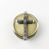 Skull Cross Pendant 925 Sterling Silver Blackened Punk Jewelry