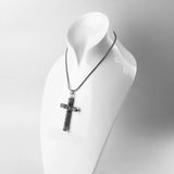Skull Cross Pendant 925 Sterling Silver Blackened Punk Jewelry