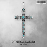 Skull Cross Pendant 925 Sterling Silver Blackened Punk Jewelry
