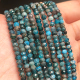 Natural Stone Apatite Waist Beads Loose Rondelle Beads for Jewelry Making