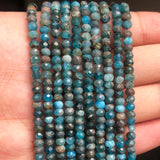 Natural Stone Apatite Waist Beads Loose Rondelle Beads for Jewelry Making