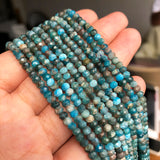 Natural Stone Apatite Waist Beads Loose Rondelle Beads for Jewelry Making