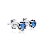 Crown Stud Earrings Sparkling 925 Sterling Silver