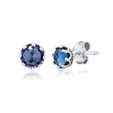 Crown Stud Earrings Sparkling 925 Sterling Silver