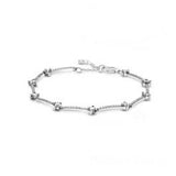 925 Sterling Silver Pave Bars Bracelet - DIY Jewelry