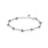 925 Sterling Silver Pave Bars Bracelet - DIY Jewelry