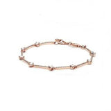 925 Sterling Silver Pave Bars Bracelet - DIY Jewelry