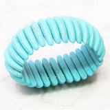 Stone Calaite Turquoise Beads Bracelet 7.5 inch B314