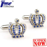 Stone Crown Cufflink Cuff Link 2 Pairs