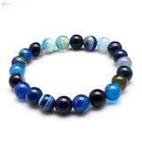 Agate Beads Stretch Bracelet Charm Jewelry Energy Balance Bangle