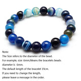 Agate Beads Stretch Bracelet Charm Jewelry Energy Balance Bangle
