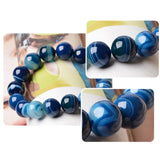 Agate Beads Stretch Bracelet Charm Jewelry Energy Balance Bangle
