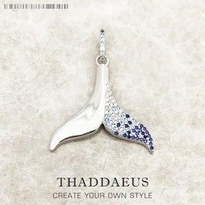 Tail Fin Pendant Sterling Silver Jewelry Gift for Woman