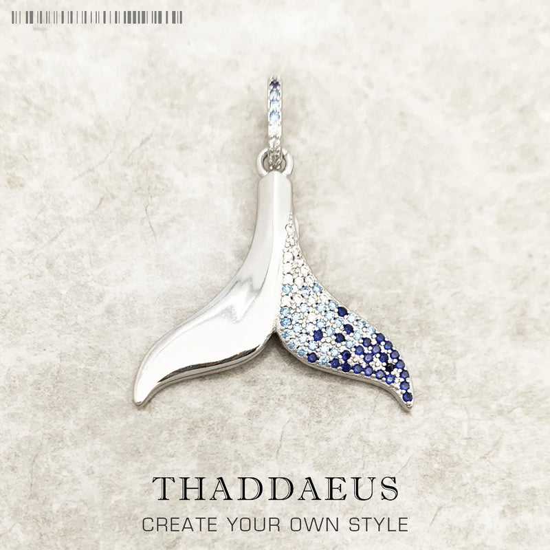 Tail Fin Pendant Sterling Silver Jewelry Gift for Woman