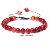 Tiger Eye 6MM Beads Braided Bracelet Natural Stone Buddha Bracelet