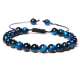 Tiger Eye 6MM Beads Braided Bracelet Natural Stone Buddha Bracelet