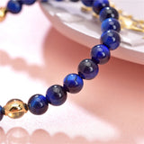 Tiger Eye Buddha Bracelet Natural Stone Beads Elastic Women Bangle