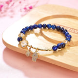 Tiger Eye Buddha Bracelet Natural Stone Beads Elastic Women Bangle