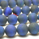 Tiger's Eye Matte Round Beads Semi Precious Stone Bracelet Necklace