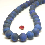 Tiger's Eye Matte Round Beads Semi Precious Stone Bracelet Necklace