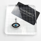 Vintage Turkey Eye Charm Pendant for Bracelet, Lucky Gift Jewelry Accessory
