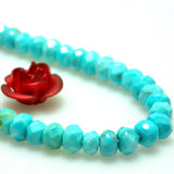Turquoise Faceted Rondelle Loose Beads Gemstone Bracelet